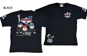 PDJ HIPHOP半袖Tシャツ◆PANDIESTA JAPAN ブラックLサイズ 523861 パンディエスタジャパン パンダ 刺繍