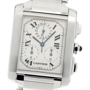 カルティエ CARTIER W51001Q3 タンクフランセーズ クロノリフレックス パーペチュアルカレンダー クォーツ メンズ _838536