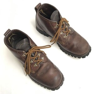 60s-70s?Vintage☆montagna vibram 3段表記☆Z469/超重厚本革/トレッキングブーツ【6/24.5-25.0/茶】ワーク/ミリタリー/shoes◇bWB105-9