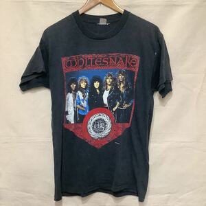 M53.ビンテージホワイトスネークツアーTシャツ古着アメカジUSAアメリカロックツアーTシャツイングランドハードロックサイズL位