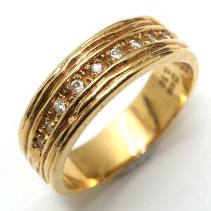 【注目商品】TASAKI(田崎真珠)▼K18 天然ダイヤモンドリング▼J 約4.0g 約15号 ring 指輪 ED6/ED6 S52