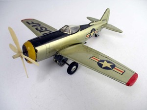 HTC 1950年代 日本製　Republic P-47 Thunderbolt 　完動ほぼ美品　翼幅約24cm