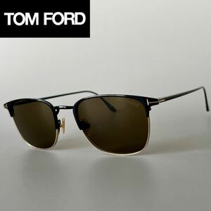 【1円スタート】 サングラス トムフォード TOM FORD メンズ レディース サーモントブロー ブラック ゴールド 黒 UVカット ブロー ブラウン