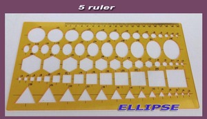 楕円定規 組み合わせテンプレート 円定規 四角 六角 三角 新品即決！楕円 ellipse 新品即決！