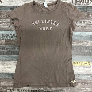 ※5枚目の写真ぶれている Hollister ホリスター レディース ワッペンロゴ 半袖Tシャツ M グレー