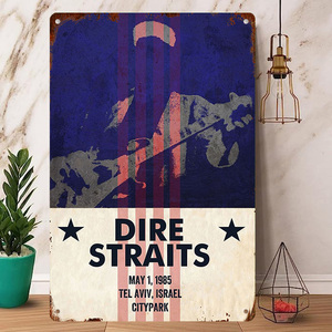 Rock Poster / ロックポスター【 ダイアー・ストレイツ / Dire Straits 】メタル ポスター /ブリキ看板/ヴィンテージ/メタルプレート-1