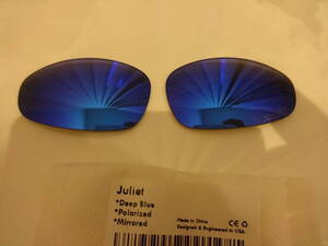 XELD刻印入り！★ ジュリエット用 カスタム偏光ハイグレードレンズ DEEP BLUE Color Polarized 新品 OAKLEY JULIET 