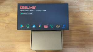 ★ kasuvar ディスプレイオーディオ 10.26インチ Android13 ワイヤレス 4+64GB カーオーディオ KAR10W 美品 バックカメラ付き ★