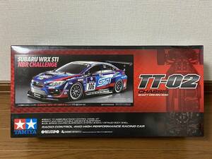 新品、未組立の『タミヤ　SUBARU WRX STI NBRチャレンジ』