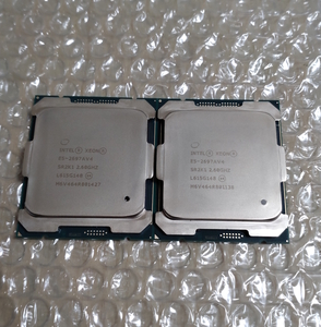 ◆◇送料無料◇◆動作確認済◆Xeon E5-2697A V4（インテル Xeonプロセッサー E5-2697A V4）FCLGA2011-3 2個セット◆領収書発行可能◆(P033)