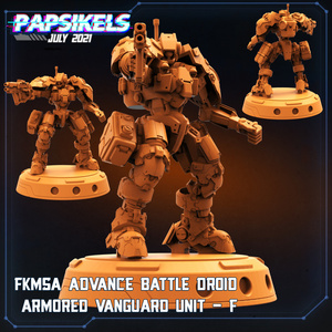 Papsikels Pap-2107c04 fkmsa advance battle droid armored vanguard unit f 3Dプリント ミニチュア D＆D TRPG スターグレイブ