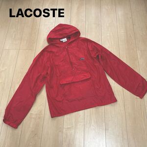 LACOSTE ラコステ ジャケット S 青ワニ　70s IZOD 糸巻きタグ プルオーバー レッド 赤 ヴィンテージ ナイロンレインコート　ハーフジップ