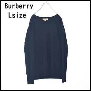 Burberry　バーバリー　ワンポイント　カシミア100%　セーターニット