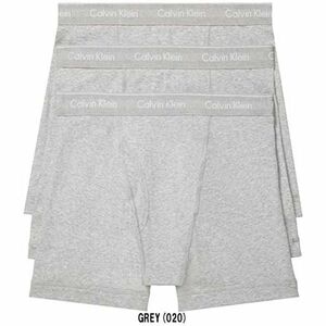 ※訳あり アウトレット Calvin Klein(カルバンクライン)ck ボクサーパンツ 3枚セット メンズ 下着 NB4003 GREY(020) Mサイズ