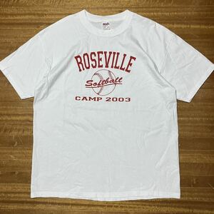 anvil アンビル ROSEVILLE ソフトボールキャンプ 2003年 Tシャツ XLサイズ 2枚タグ オーバーサイズ USA古着