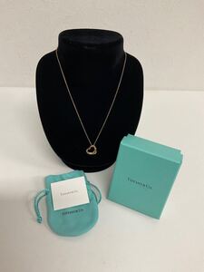 営NI222-60◆ TIFFANY&Co／ティファニー オープンハート AU750刻印 ゴールド ネックレス 総重量4.15g 箱・袋あり