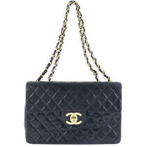 CHANEL シャネル デカマトラッセ34 マトラッセ 2WAYショルダー A01094 ショルダーバッグ ラムスキン 黒 レディース【52160550】中古