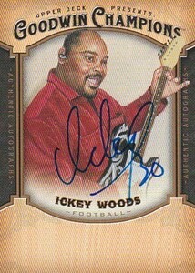 2014 UD GOODWIN CHAMPIONS Ickey Woods Auto 直筆サインカード NFL FOOTBALL PLAYER