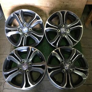 プジョー PEUGEOT純正ホイール 16インチ 16×6JJ OFF;+23 PCD;108-4H ハブ径;約64mm 傷あり 4本 ※ご注意、沖縄・離島への発送は不可