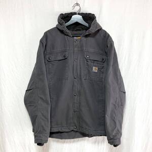 希少 Carhartt カーハート ダック地 フードボア バートレットジャケット パーカー L アクティブパーカー