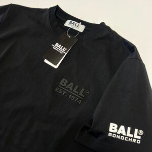 ボール BALL 新品 黒LL 54131 メンズ イタリア発人気ブランド 3D加工 半袖 Tシャツ 