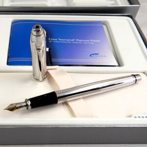 新春大放出☆クロス タウンゼント スペシャルエディション プラチナ 万年筆 CROSS Townsend Special Edition Fountain Pen. Platinum Plate