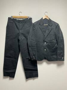 [The Stylist Japan×DICKIES] 銀ボタン ワークセットアップ スーツ 上下 XS ブラック ディッキーズ スタイリストジャパン