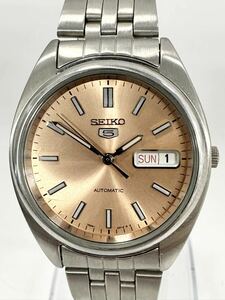 【5R63】1円スタート SEIKO 5 AUTOMATIC / 7S26-0430 セイコー 稼働品 自動巻き デイデイト メンズ 腕時計