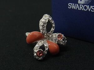 ■極美品■ SWAROVSKI スワロフスキー ラインストーン リング 指輪 アクセサリー 表記サイズ M (約14号) シルバー系 DF8049