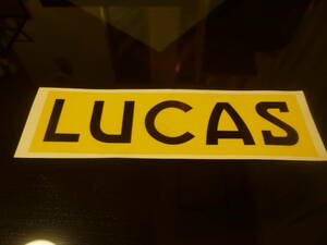 ルーカス ステッカー ブラック/イエロー クラシック 60年代 レーシングバイク Lucas Sticker Black/Yellow Classic 60