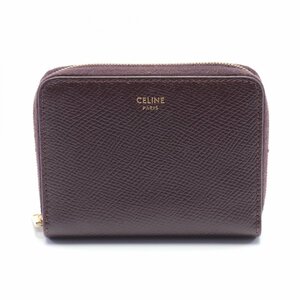 セリーヌ コンパクト ジップドウォレット ブランドオフ CELINE レザー コインケース レザー 中古 レディース