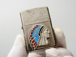 A780. ZIPPO ジッポー HAND MADE by American Indian アメリカンインディアン LIMITED EDITION 限定 メタル貼り 1932 1992 / 喫煙具