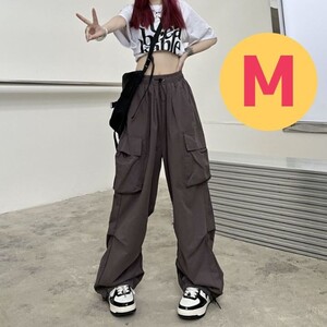 カーゴパンツ ワークパンツ 薄手 M ダンス メンズ レディース 韓国 グレー