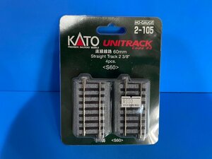 3H2514　HOゲージ　KATO　カトー　UNITRACK　Code83　品番2-105 直線線路　60mm ※新品