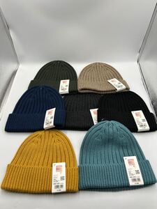 NO1☆UNIQLO ユニクロ　ヒートテック　リブビーニー ニットキャップ ビーニー 帽子 ニット　7色　ワンサイズ54〜６４　新品　未使用　