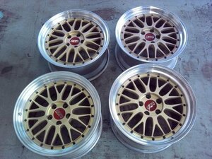 BBS LMメッシュ LMP084 LMP086 18インチアルミホイール 9.0J 10.0J +20 PCD114.3 5穴 ハブ径73mm ゴールド 4本セット 個人宅配送不可