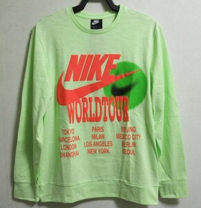 NIKE ワールドツアー ロンT ライム グリーン M ナイキ 長袖 Tシャツ スマイル HAVE A NIKE DAY DA0630-383