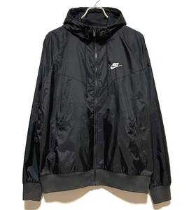 NIKE NSW WIND RUNNER HOODED JACKET（L）黒 ナイキ ウインドランナー フーディー ジャケット パーカー ナイロン トレ ジム ランニング