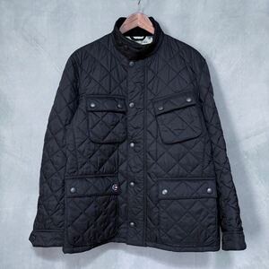 BARBOUR INTERNATIONAL バブアー Steve McQueen QUILTED BARIEL スティーブマックイーン プリント キルティングジャケット size.M ブラック