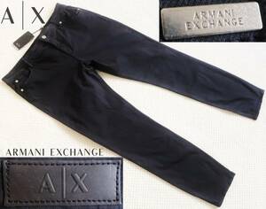 新品★アルマーニ★レディース★ネイビー カラー ジーンズ★快適な ストレッチ スーパースキニー 紺 W33★A/X ARMANI☆447