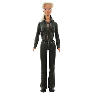 クロムハーツ フィギュア BARBIE DOLL レザーセットアップ人形 中古 SS07