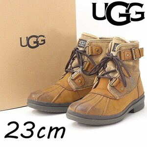 ◆UGG アグ 1007999 W CECILE セシル レザー ショート ブーツ チェスナット 23cm