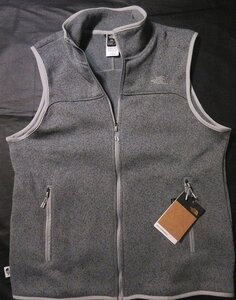 本物正規◆ノースフェイス◆ニット フリース ベスト FRONT RANGE VEST■L■杢 グレー MEDIUM GREY■新品■アメリカ限定■DYY