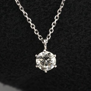 ダイヤモンド ネックレス プラチナ 一粒 0.2カラット 鑑定書付 0.268ct Dカラー IFクラス 3EXカット H&C CGL