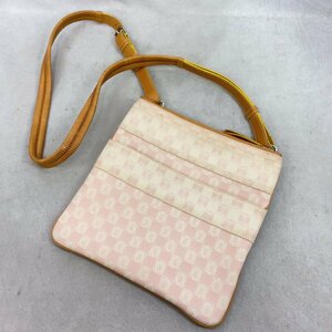 LOEWE ロエベ リピート アナグラム ショルダーバッグ レザー キャンバス クロスボディ バッグ ロゴグラム 柄 ピンク Old レディース 鞄