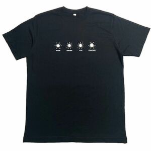 美品 ☆ 電気グルーヴ ☆ プリント コットン Tシャツ 半袖 ブラック 黒 L 春夏 音楽 バンド フェス コラボ オールド ユニクロ■SAP457