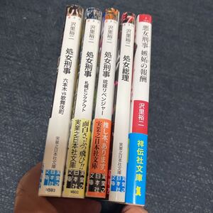 沢里祐二 官能小説 5冊セット 処女刑事 処女総理 悪女刑事 祥伝社 実業之日本社 エロス