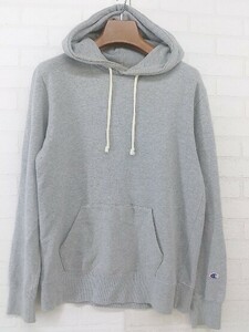 ◇ Champion チャンピオン スウェット 長袖 プルオーバーパーカー サイズM グレー レディース P