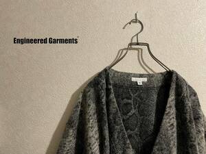 ◯ USA製 Engineered Garments レオパード ガウン コート / エンジニアード ガーメンツ ノーカラー ヒョウ グレー 白 黒 0 Mens #Sirchive