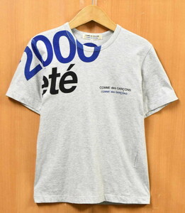 【AD1999】ヴィンテージ トルコ製 コム・デ・ギャルソン コム・デ・ギャルソン 2000ete 半袖Tシャツ レディースS(31224